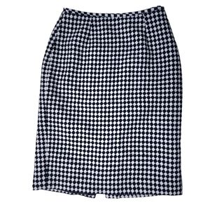 LIZ CLAIBORNE SUITS SZ4 BLACK AND WHITE CHECKERED PENCIL SKIRT